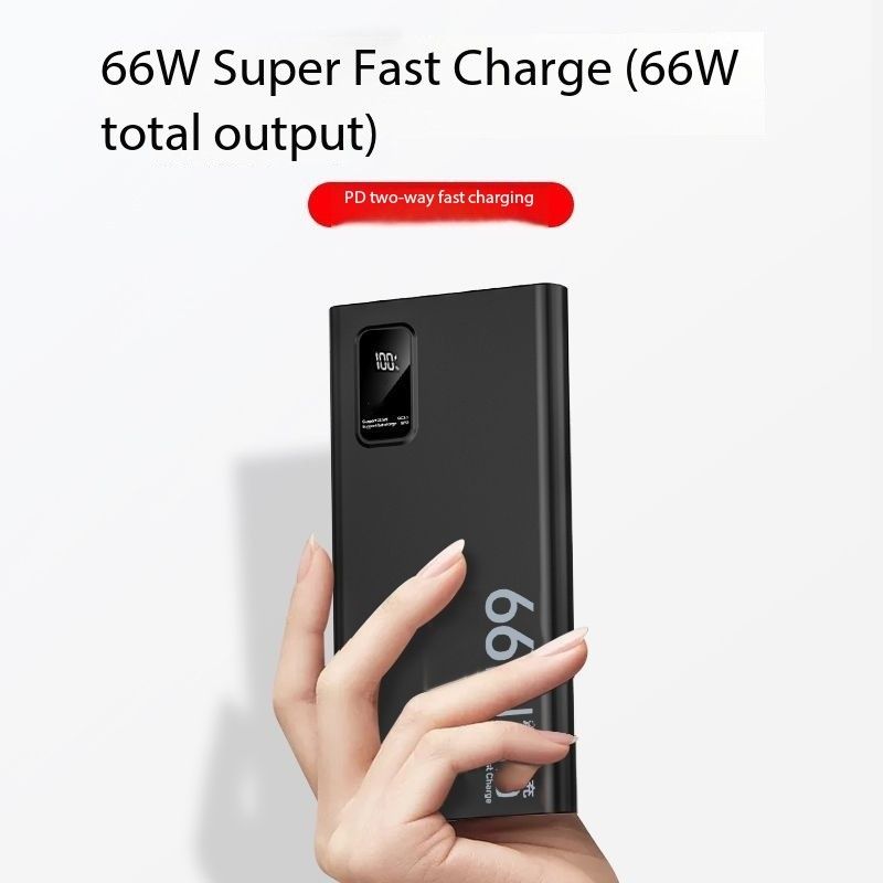 Outdoor 66W portable 20000 mAh large capacity charging super power bank mobile phone PD fast charging universal