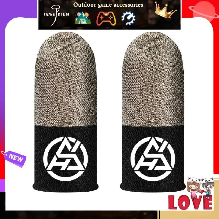 The new finger sleeve game controller is suitable for PUBG sweat and scratch sensitive touch screen game finger thumb sleeve gloves breathable and scratch resistant touch screen game thumb gloves