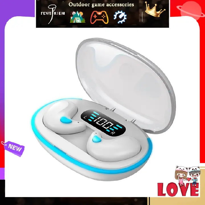 X55 Sleep headphones Bone Conduction mini noise cancelling digital display ultra long life Macaron Bluetooth headphones