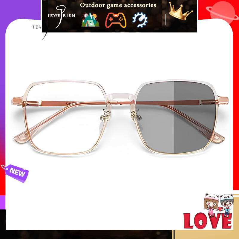 Photochromic Anti Radiation Glasses Metal Eyeglass Eyeglasses For Woman/Men Anti Blue Light Eyewear Anti UV Photochromic Glasses