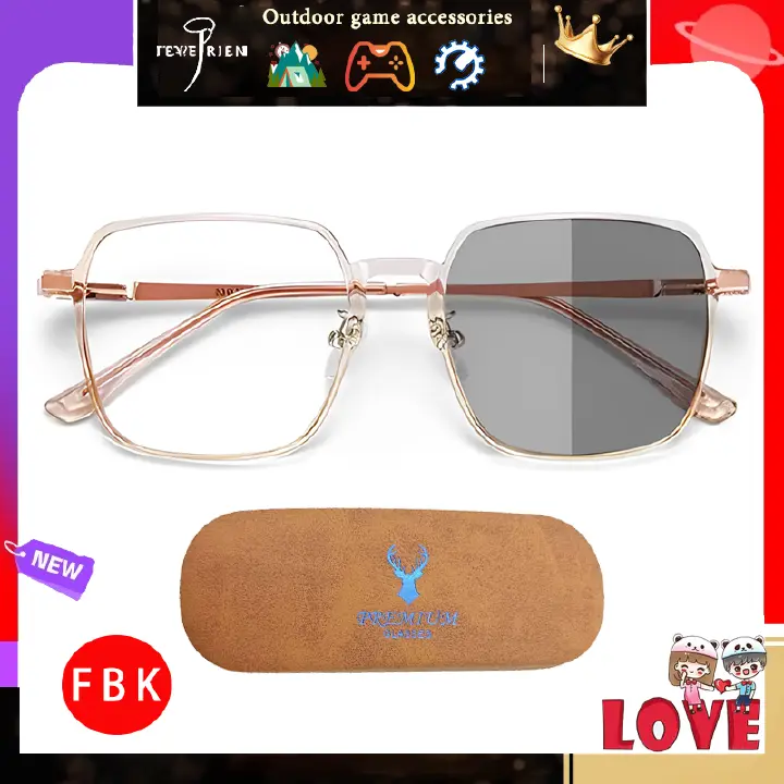 Photochromic Anti Radiation Glasses Metal Eyeglass Eyeglasses For Woman/Men Anti Blue Light Eyewear Anti UV Photochromic Glasses