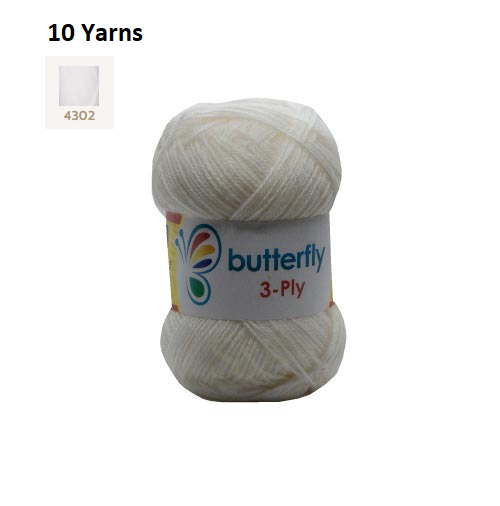 Knitting & Crocheting Essentials - Butterfly Yarns Pack of 5 or 10,Knitting Needles, Tapestry Mat Mesh, Latch Hook Crochet, Crochet Hook, CBC Sewing Kit