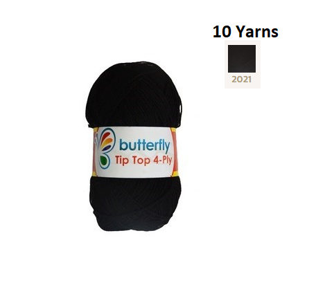 Knitting & Crocheting Essentials - Butterfly Yarns Pack of 5 or 10,Knitting Needles, Tapestry Mat Mesh, Latch Hook Crochet, Crochet Hook, CBC Sewing Kit