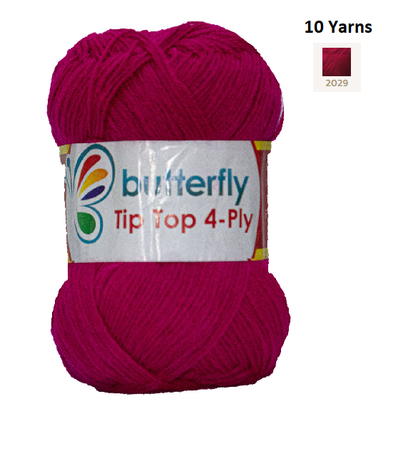 Knitting & Crocheting Essentials - Butterfly Yarns Pack of 5 or 10,Knitting Needles, Tapestry Mat Mesh, Latch Hook Crochet, Crochet Hook, CBC Sewing Kit