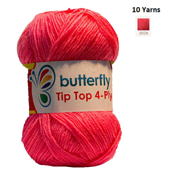 Knitting & Crocheting Essentials - Butterfly Yarns Pack of 5 or 10,Knitting Needles, Tapestry Mat Mesh, Latch Hook Crochet, Crochet Hook, CBC Sewing Kit