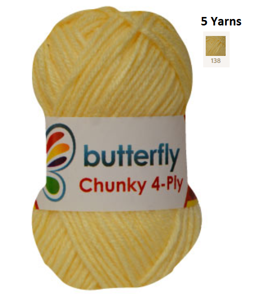 Knitting & Crocheting Essentials - Butterfly Yarns Pack of 5 or 10,Knitting Needles, Tapestry Mat Mesh, Latch Hook Crochet, Crochet Hook, CBC Sewing Kit