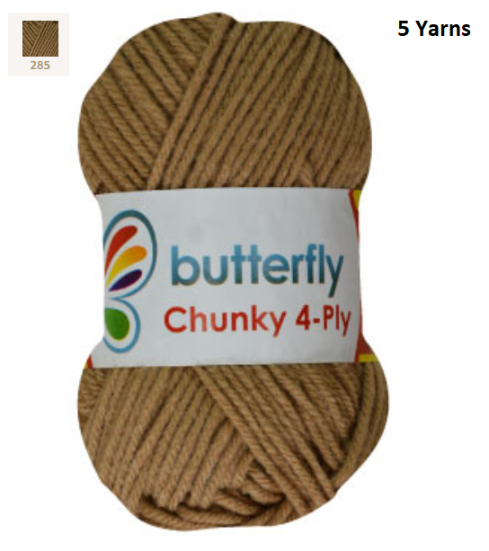 Knitting & Crocheting Essentials - Butterfly Yarns Pack of 5 or 10,Knitting Needles, Tapestry Mat Mesh, Latch Hook Crochet, Crochet Hook, CBC Sewing Kit