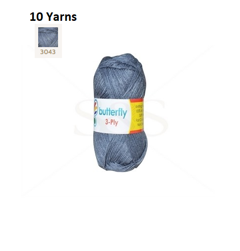 Knitting & Crocheting Essentials - Butterfly Yarns Pack of 5 or 10,Knitting Needles, Tapestry Mat Mesh, Latch Hook Crochet, Crochet Hook, CBC Sewing Kit