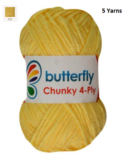 Knitting & Crocheting Essentials - Butterfly Yarns Pack of 5 or 10,Knitting Needles, Tapestry Mat Mesh, Latch Hook Crochet, Crochet Hook, CBC Sewing Kit