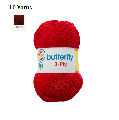 Knitting & Crocheting Essentials - Butterfly Yarns Pack of 5 or 10,Knitting Needles, Tapestry Mat Mesh, Latch Hook Crochet, Crochet Hook, CBC Sewing Kit