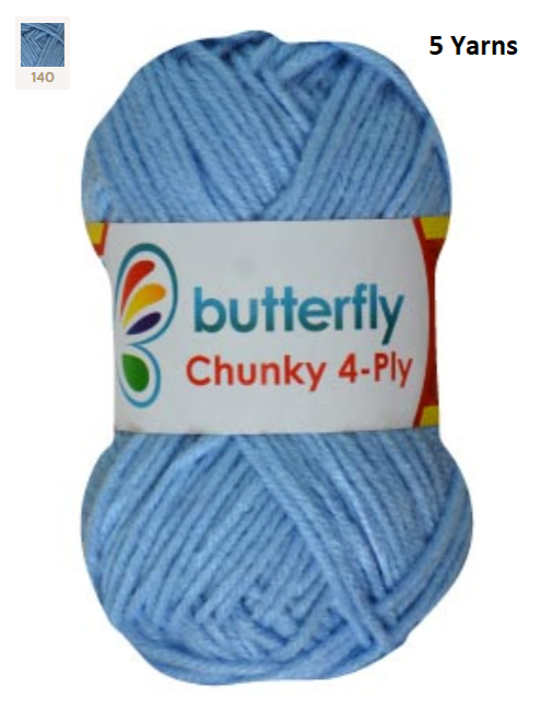 Knitting & Crocheting Essentials - Butterfly Yarns Pack of 5 or 10,Knitting Needles, Tapestry Mat Mesh, Latch Hook Crochet, Crochet Hook, CBC Sewing Kit