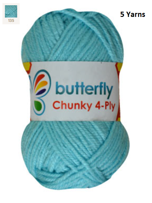 Knitting & Crocheting Essentials - Butterfly Yarns Pack of 5 or 10,Knitting Needles, Tapestry Mat Mesh, Latch Hook Crochet, Crochet Hook, CBC Sewing Kit