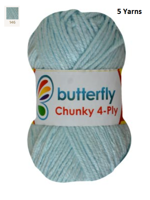 Knitting & Crocheting Essentials - Butterfly Yarns Pack of 5 or 10,Knitting Needles, Tapestry Mat Mesh, Latch Hook Crochet, Crochet Hook, CBC Sewing Kit
