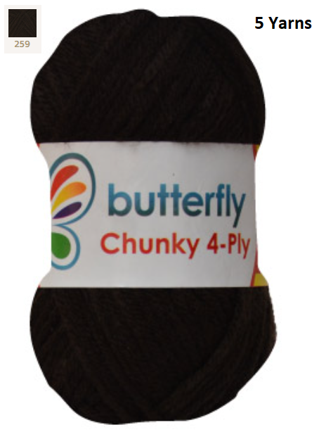 Knitting & Crocheting Essentials - Butterfly Yarns Pack of 5 or 10,Knitting Needles, Tapestry Mat Mesh, Latch Hook Crochet, Crochet Hook, CBC Sewing Kit