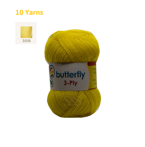 Knitting & Crocheting Essentials - Butterfly Yarns Pack of 5 or 10,Knitting Needles, Tapestry Mat Mesh, Latch Hook Crochet, Crochet Hook, CBC Sewing Kit