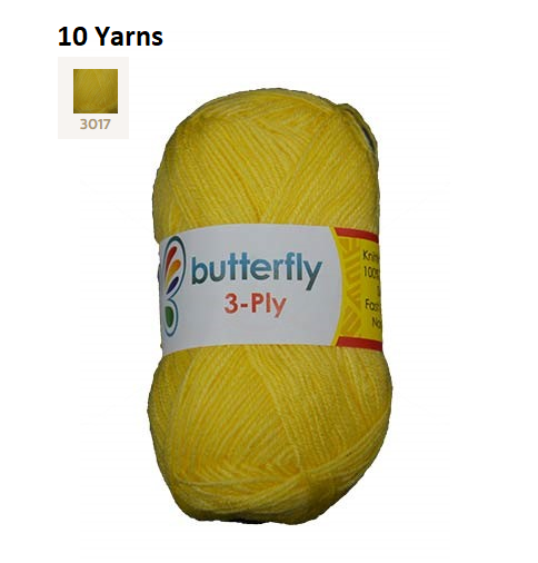 Knitting & Crocheting Essentials - Butterfly Yarns Pack of 5 or 10,Knitting Needles, Tapestry Mat Mesh, Latch Hook Crochet, Crochet Hook, CBC Sewing Kit