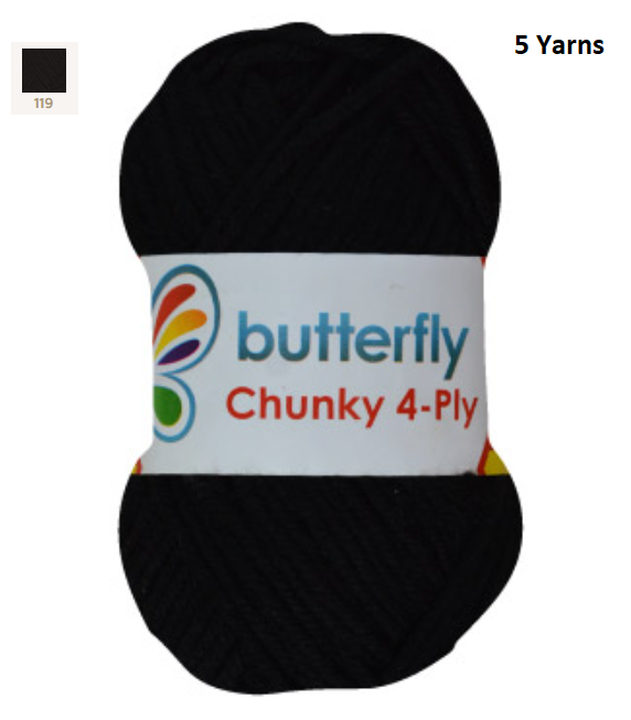 Knitting & Crocheting Essentials - Butterfly Yarns Pack of 5 or 10,Knitting Needles, Tapestry Mat Mesh, Latch Hook Crochet, Crochet Hook, CBC Sewing Kit