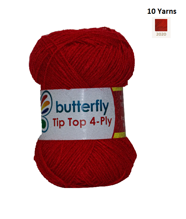 Knitting & Crocheting Essentials - Butterfly Yarns Pack of 5 or 10,Knitting Needles, Tapestry Mat Mesh, Latch Hook Crochet, Crochet Hook, CBC Sewing Kit