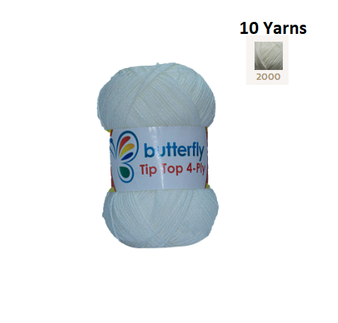 Knitting & Crocheting Essentials - Butterfly Yarns Pack of 5 or 10,Knitting Needles, Tapestry Mat Mesh, Latch Hook Crochet, Crochet Hook, CBC Sewing Kit