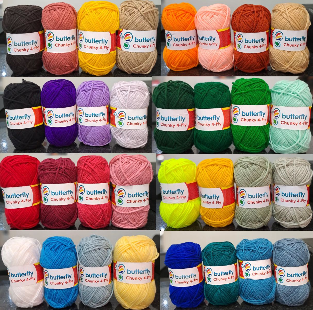 Knitting & Crocheting Essentials - Butterfly Yarns Pack of 5 or 10,Knitting Needles, Tapestry Mat Mesh, Latch Hook Crochet, Crochet Hook, CBC Sewing Kit
