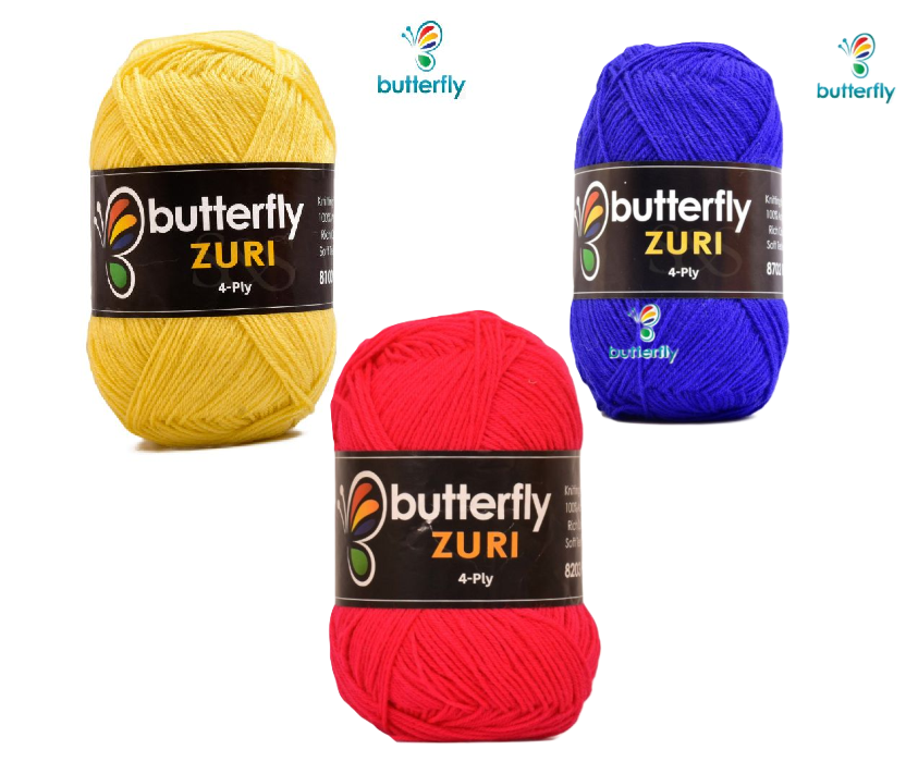 Buterfly Zuri Yarns (Pack of 10 Yarns)