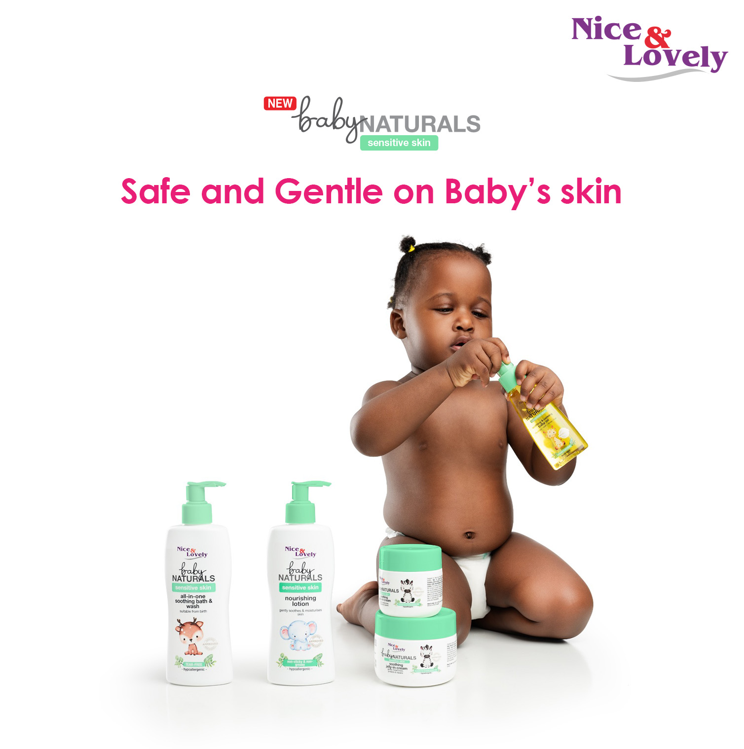Nice & Lovely Baby Naturals  (Choose a Set of 4 Products or  a Single Product)
