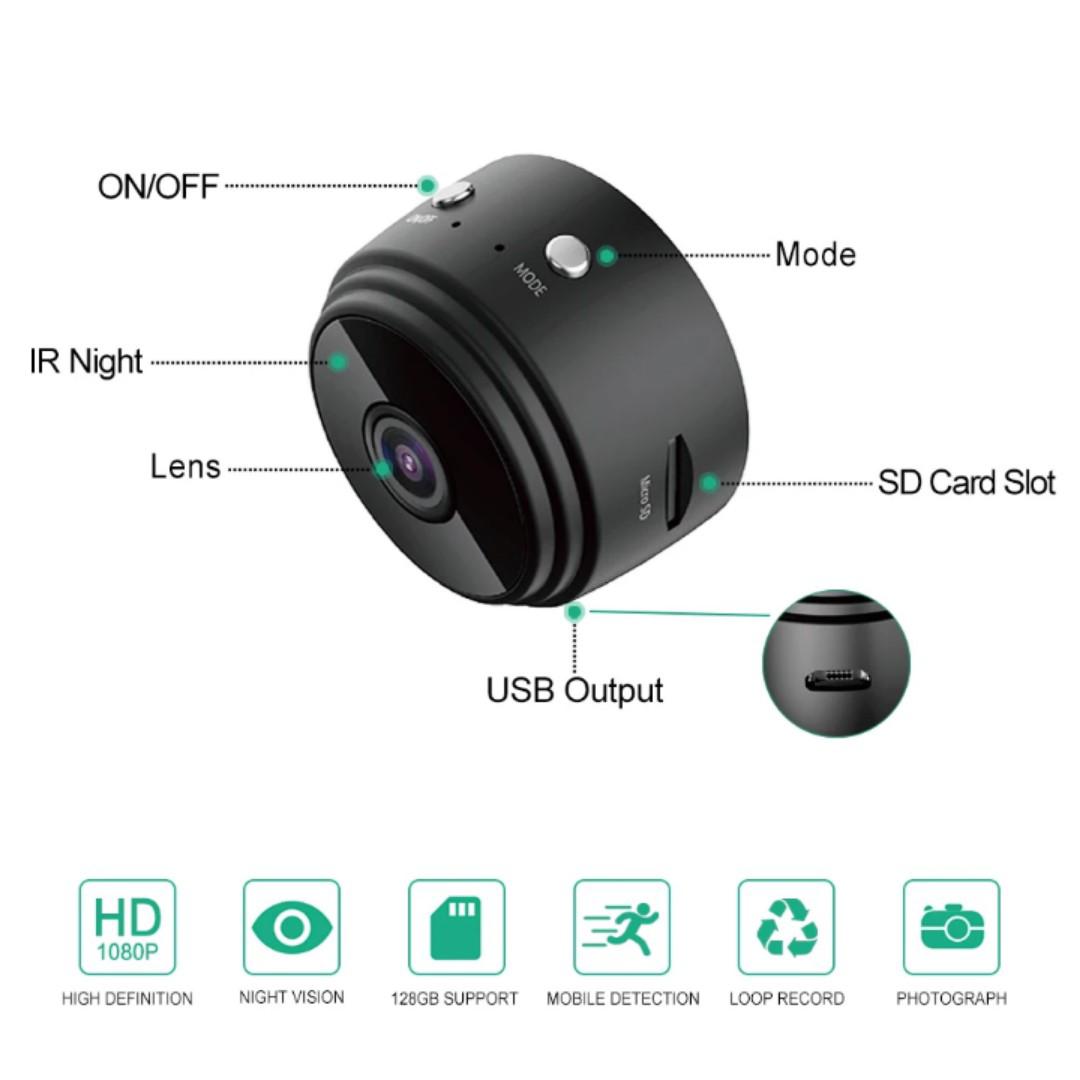 Wireless mini hidden CCTV A9 surveillance WiFi camera