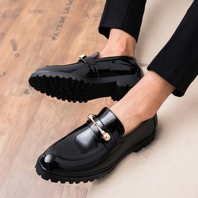 Men’s Wetlook Casual Loafers – Luxury Slip-On Shoes (Sizes 40-44)