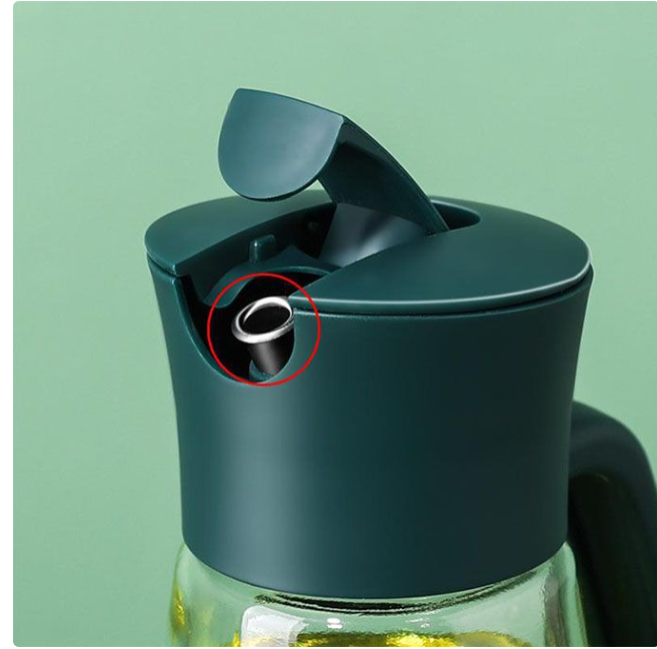 Oil Dispenser Bottle,Updated Cooking Container Bottle 630ml Glass Olive Oil Dispenser Non-Drip Kitchen Vinegar Barbecue Marinade Dispenser Bottle With Scale and Non-Slip Handle for Kitchen