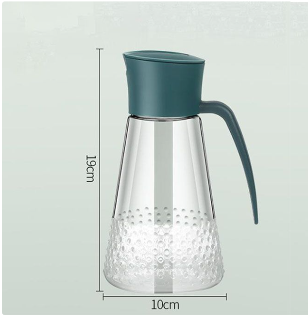 Oil Dispenser Bottle,Updated Cooking Container Bottle 630ml Glass Olive Oil Dispenser Non-Drip Kitchen Vinegar Barbecue Marinade Dispenser Bottle With Scale and Non-Slip Handle for Kitchen
