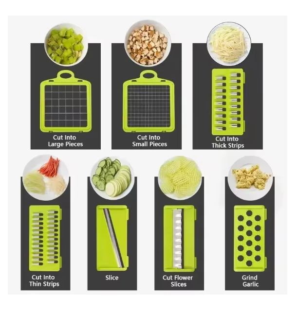 Multifunctional Vegetable/Onion Chopper Slicer Dicer Cutter,Veggie With 8 Blades