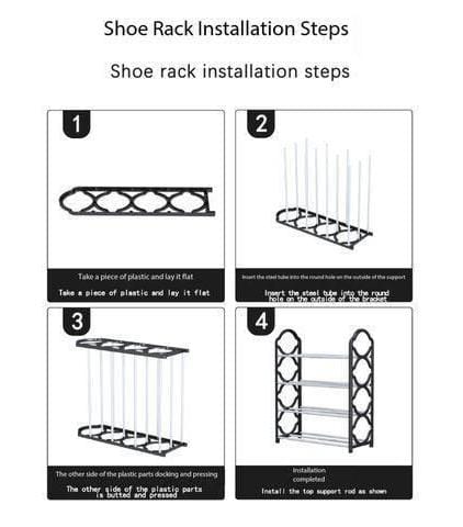 Simple 5 tier shoe rack saves your space.