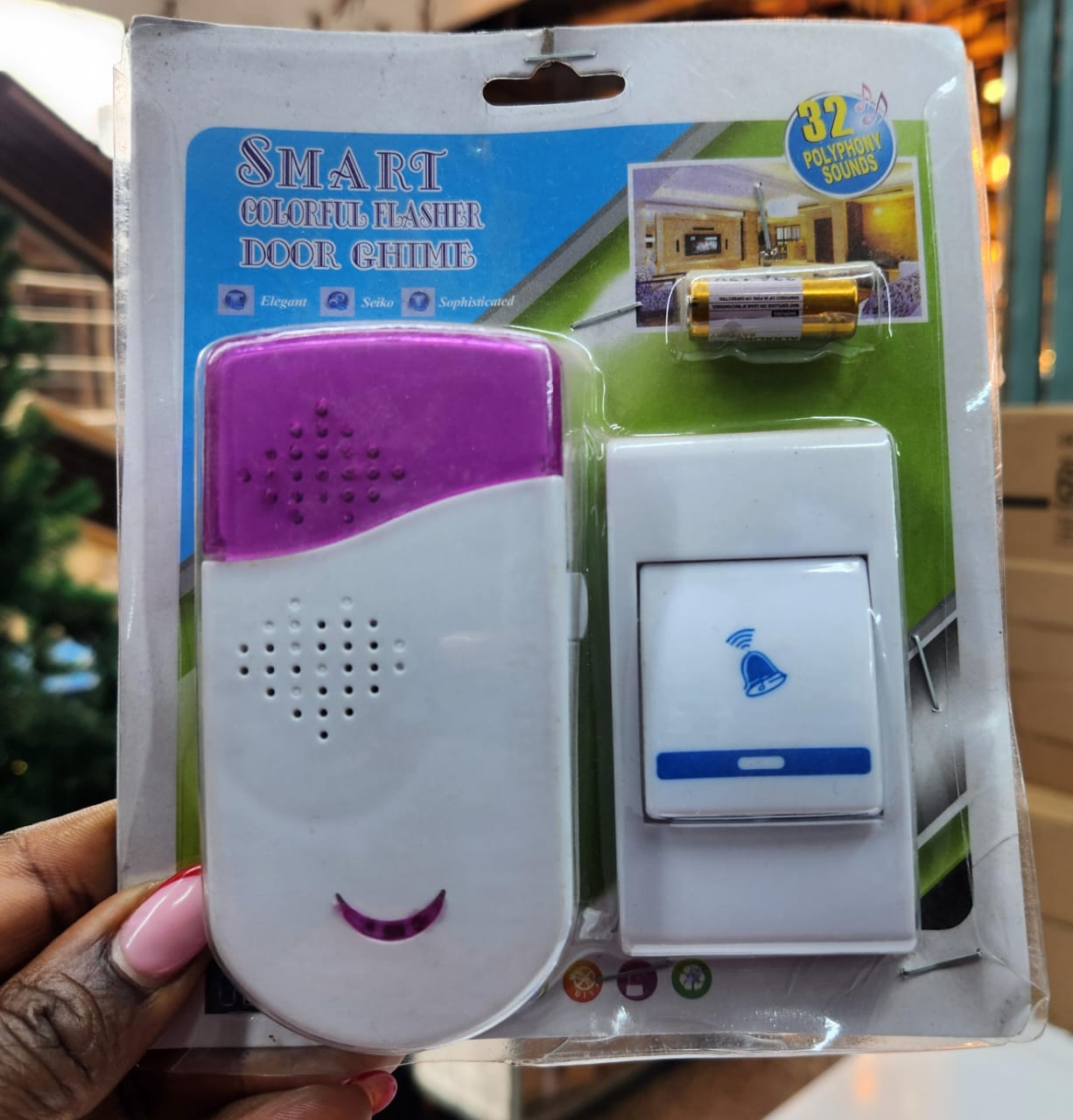 Wireless Remote Controlled chime Door Bell 36 tune songs no wiring required    Have both battery powered and Ac- electric power Durable low energy consumption