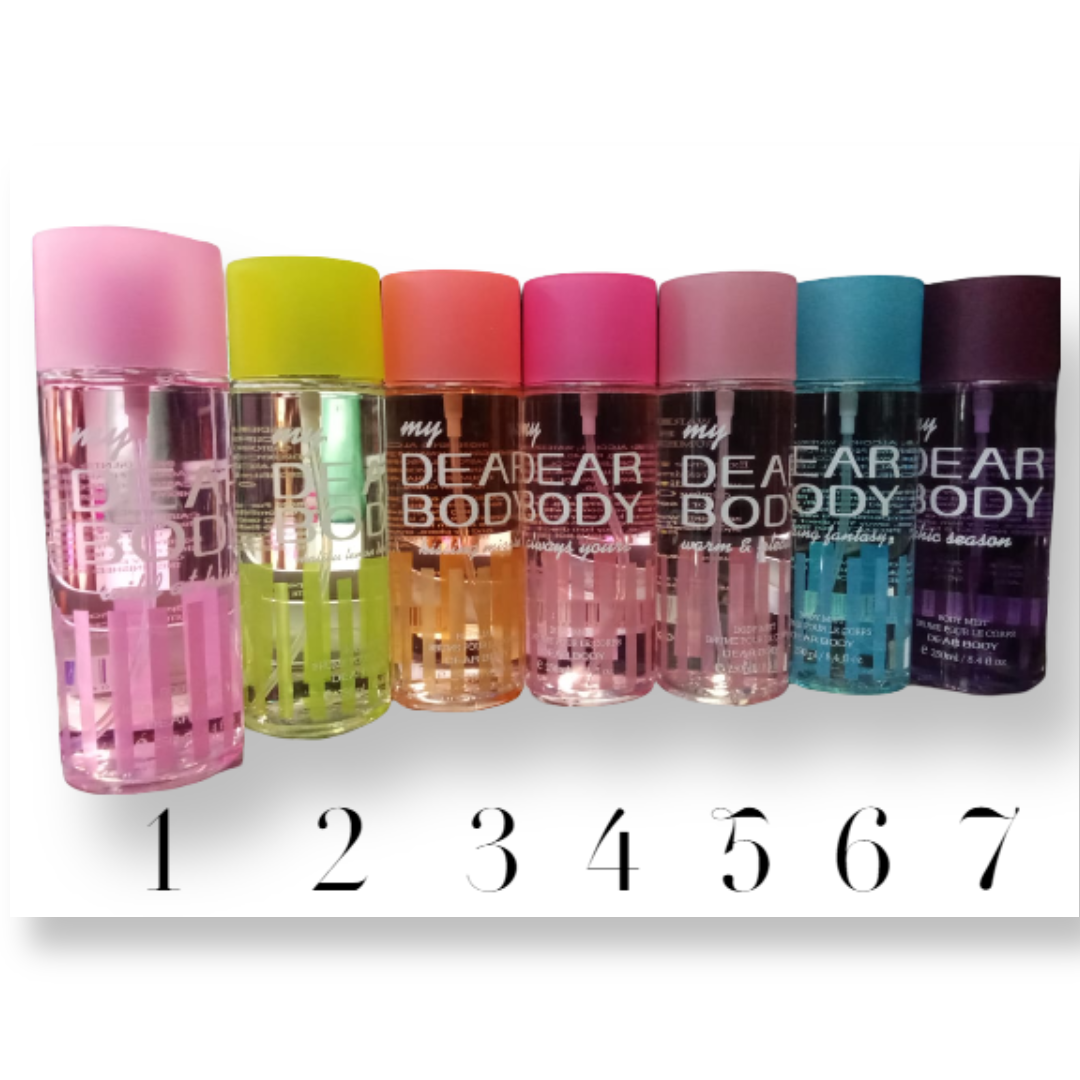 Discover Your Signature Scent: My Dear Body Mist Collection – 7 Vibrant  Long-Lasting Fragrances Body Spray for Women – Elegant, Fresh & Sweet Scent – Daily Use Perfume Mist for All Occasions