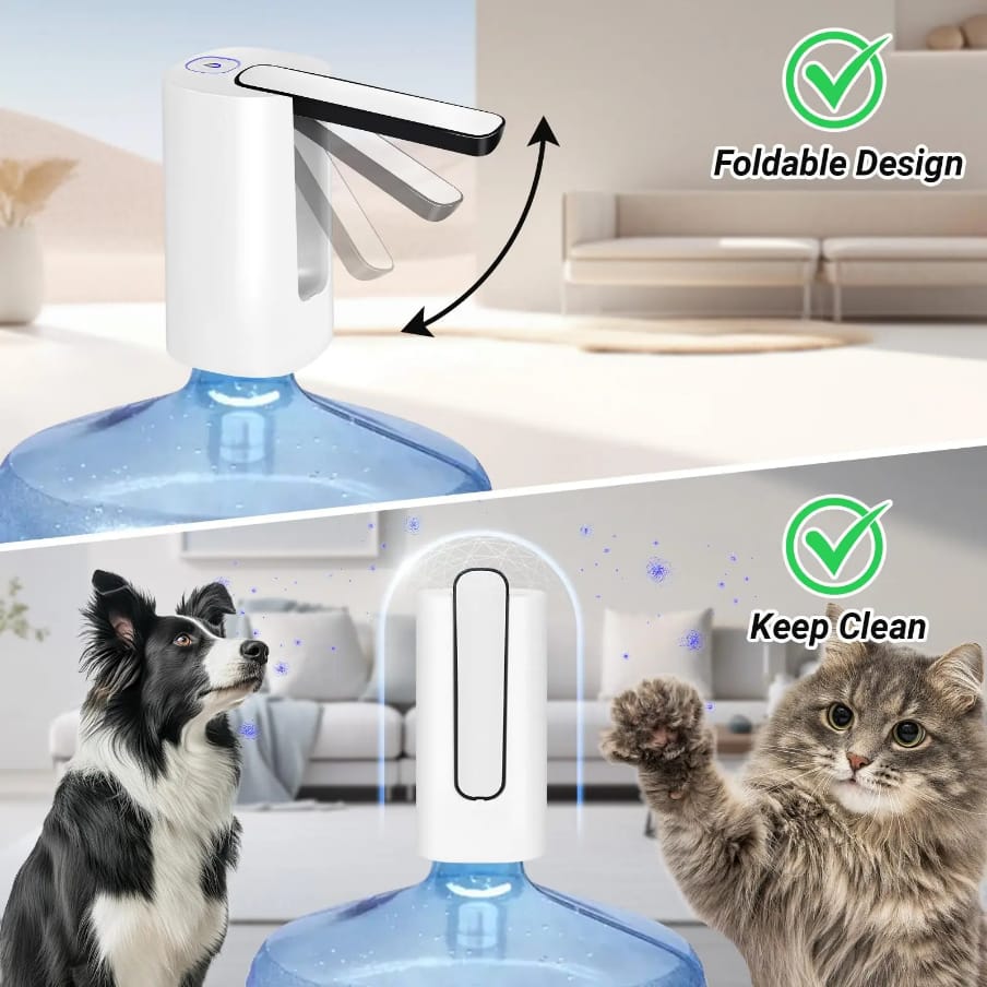 Foldable Water Dispenser rechargeable type c usb charging Suitable for multi caliber bottles