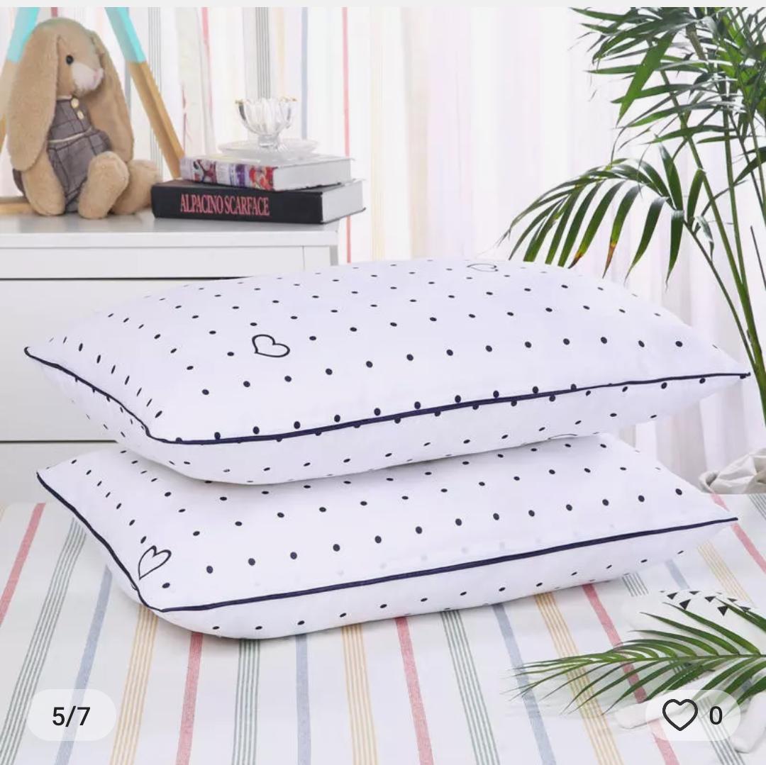 2 Pcs Premium Quality Fibre-Filled Luxurious Bed Pillows – Soft, Fluffy, High-Density Fibre Filling, Anti-Flat Design, Machine Washable & Easy to Maintain & Supportive for All Sleeping Positions