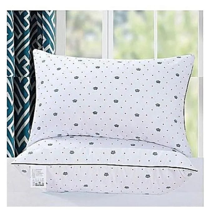 2 Pcs Premium Quality Fibre-Filled Luxurious Bed Pillows – Soft, Fluffy, High-Density Fibre Filling, Anti-Flat Design, Machine Washable & Easy to Maintain & Supportive for All Sleeping Positions