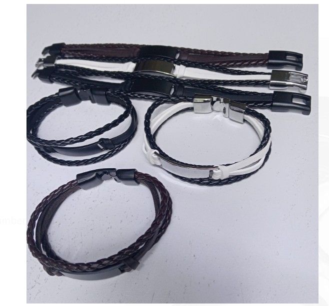 Men's Braided Leather Bracelet – Engravable Metal ID Tag, Adjustable Fit, Unisex Design for Gifts & Daily Wear Perfect for casual, bohemian, or layered jewelry looks