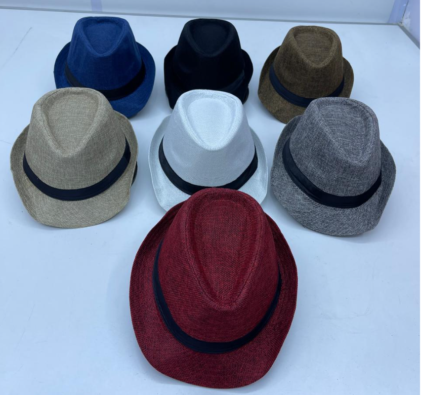 Men's Godfather Hat – Wool Fedora with Black Band & Feather, Oldskool 1920s Look Costume Accessory