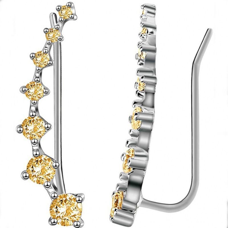 Beidou Seven Star Zircon Earrings, Light Luxury, High Grade, Summer Color Diamond Earrings, Seven Diamond Earrings, Women's Ear Accessories