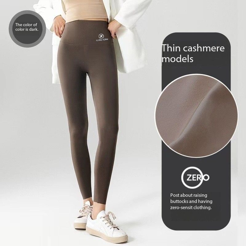 Nine point shark pants for women wearing spring and autumn high waisted tight pants, yoga Barbie pants with fleece leggings