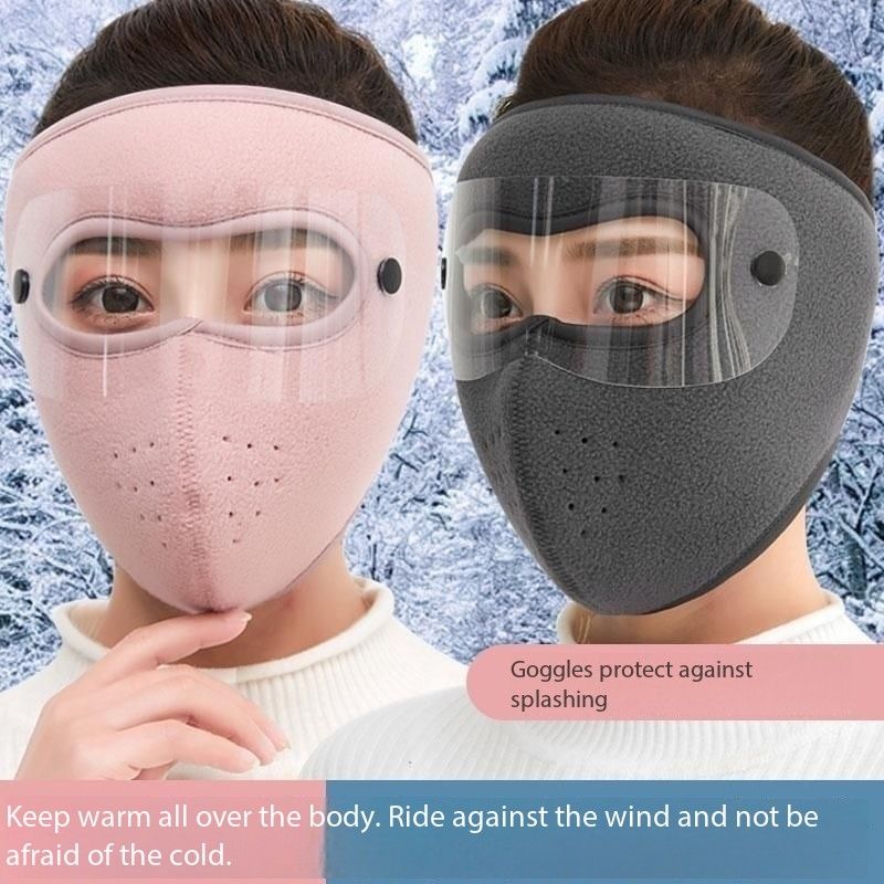 Warm and cold resistant riding face mask, full face for men and women, windproof and sand resistant face mask, electric bike face mask