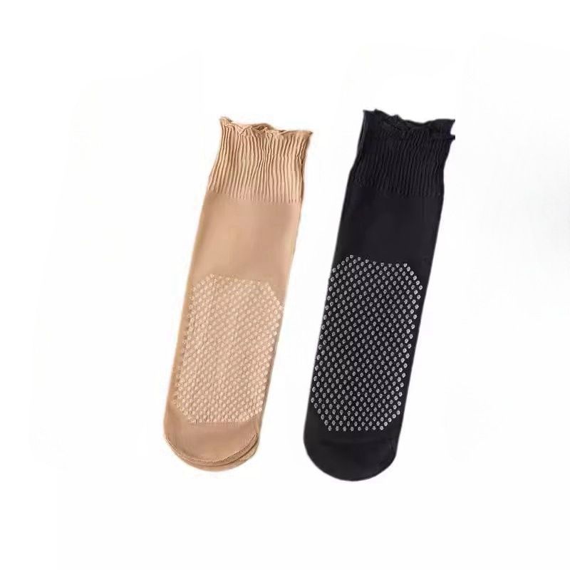 10PCS children's thin, sweat absorbing, non slip, loose mouthed, lotus leaf lace silk socks, loose socks, wide mouth