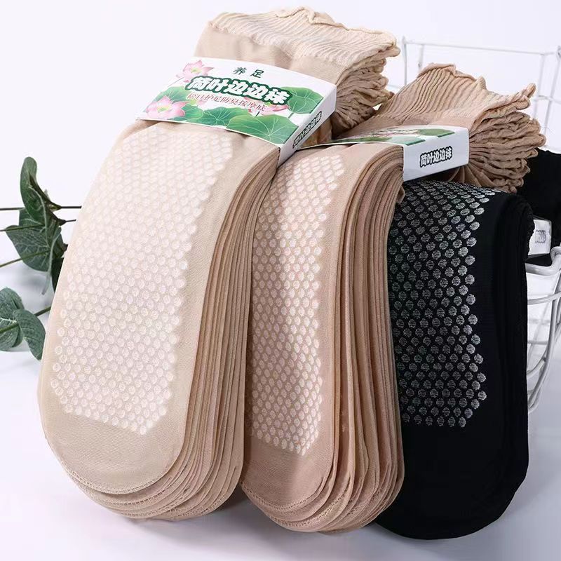 10PCS children's thin, sweat absorbing, non slip, loose mouthed, lotus leaf lace silk socks, loose socks, wide mouth