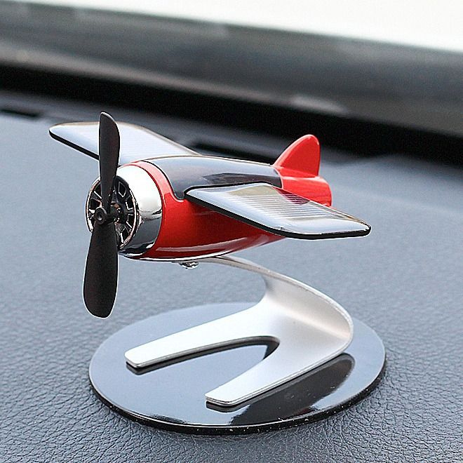 Solar powered aircraft interior decoration decoration personalized creative car center console high-end decorative products perfume