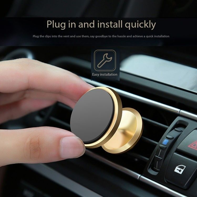 New magnetic car phone holder with air outlet and magnetic snap fastener for universal multifunctional automotive adhesive bracket