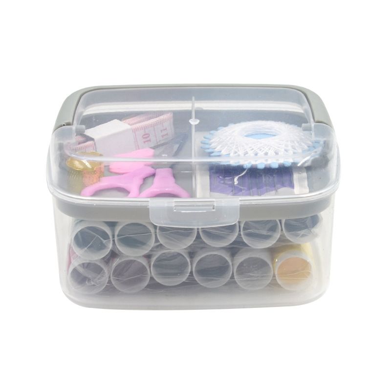 24 color household needle and thread box set, portable multifunctional needle and thread kit, sewing needle and thread, hand sewing needle