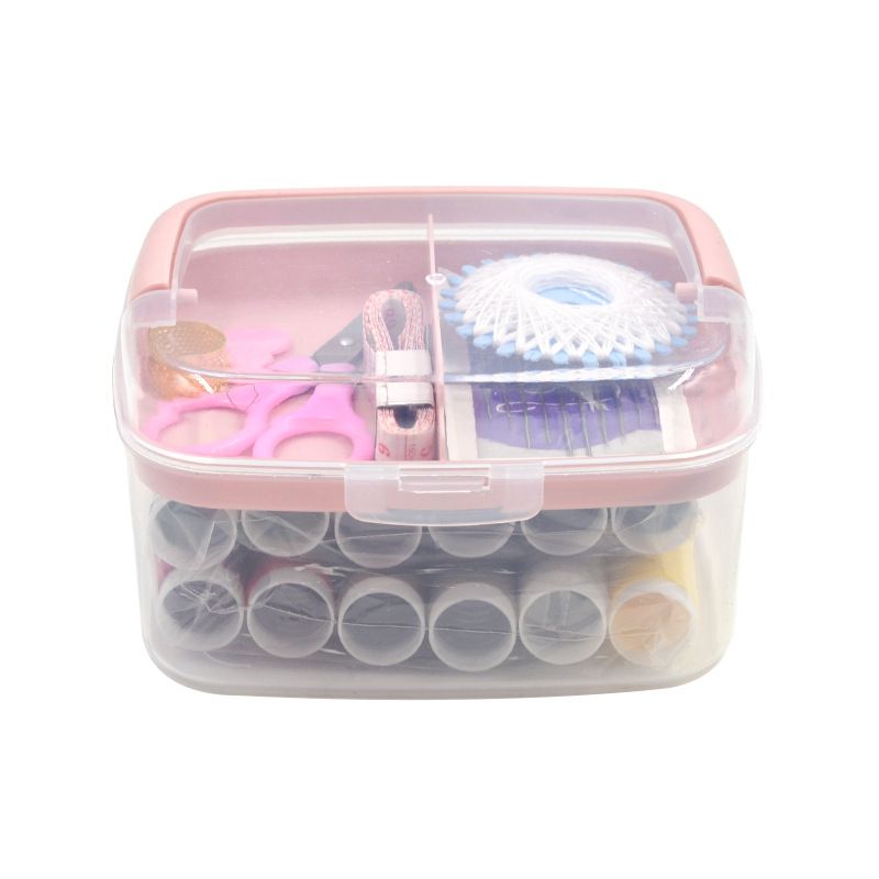 24 color household needle and thread box set, portable multifunctional needle and thread kit, sewing needle and thread, hand sewing needle
