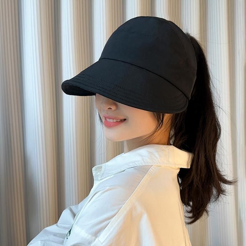 Knitted hollow toe cap for women, thin design, big head circumference, small face, versatile, pile up hat