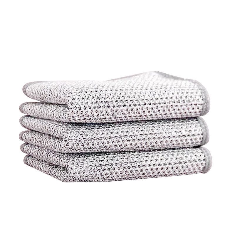 40PCS silver wire cleaning cloth for kitchen stove, steel wire dishwashing cloth, non greasy, oil removing, dirt removing, metal wire silver wire cleaning cloth